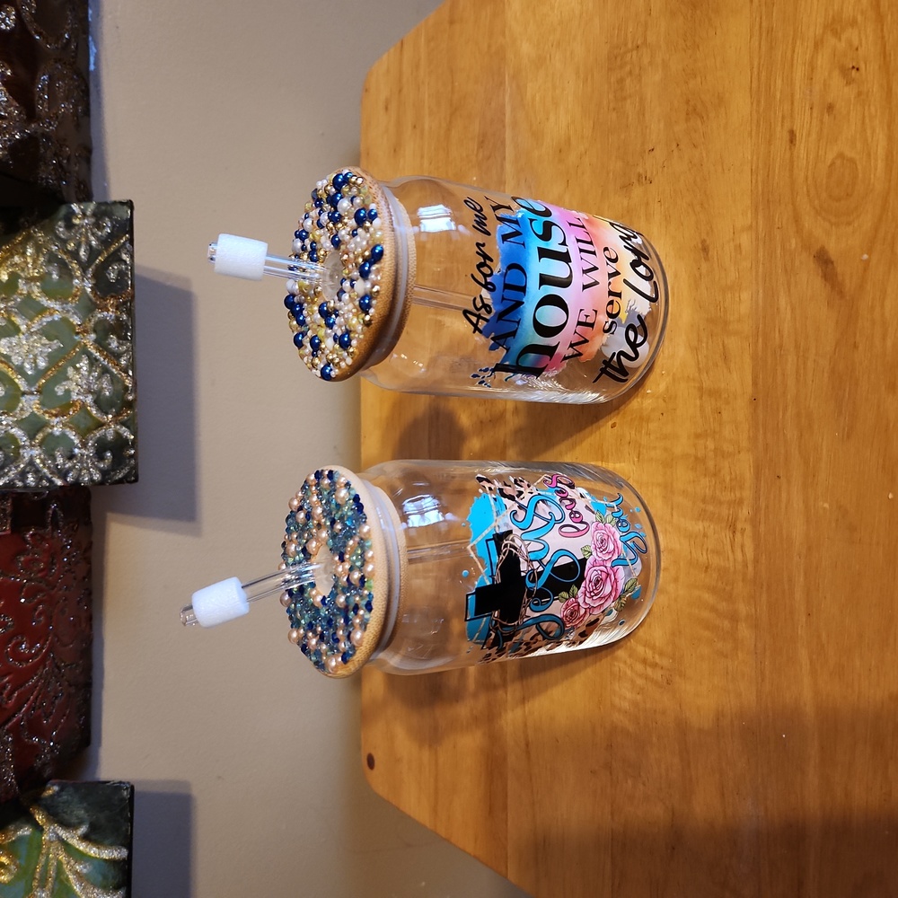 Customized Glass Drinware - Set of 2 - Picture 1 of 3